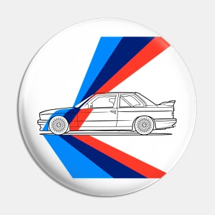 three line racer Pin