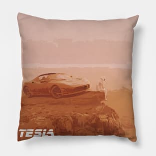 Roadster On Mars Painting 2020 Pillow