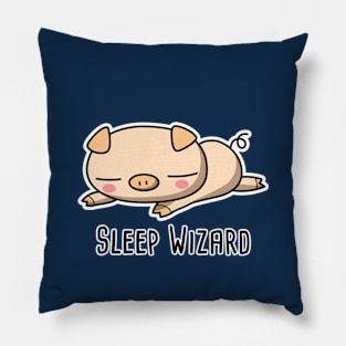 Sleep wizard by piggy Pillow