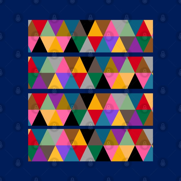 Geometric Bright Multi Colour Pattern by OneThreeSix