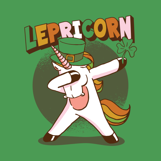 Dabbing Lepricorn | Unicorn Leprechaun by SLAG_Creative