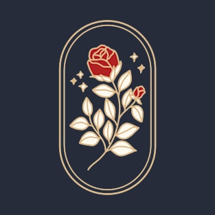 Rose flower emblem T-Shirt