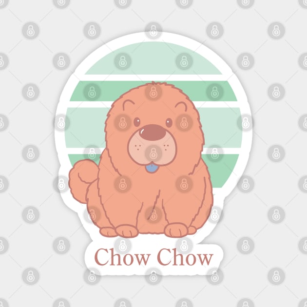 Cute Dogs illustrations - Chow Chow Magnet by MariOyama