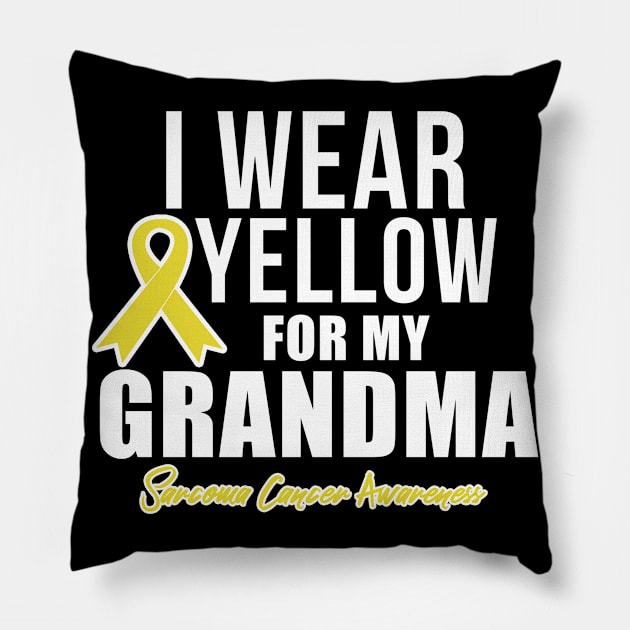 Sarcoma Cancer Shirt for Grandma Sarcoma Awareness Products Pillow by ChristianCrecenzio