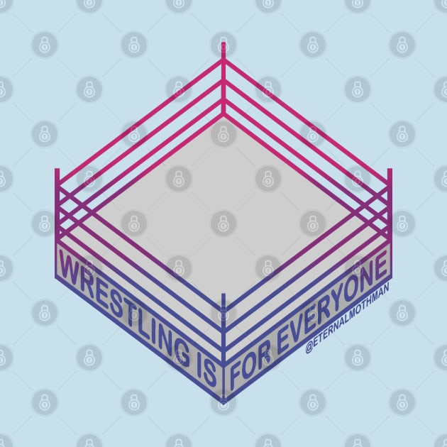 "Wrestling is for Everyone" Bisexual Pride Flag by eternalMothman