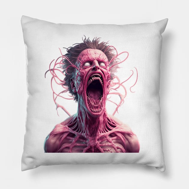 Scary Face Pillow by Koszulki