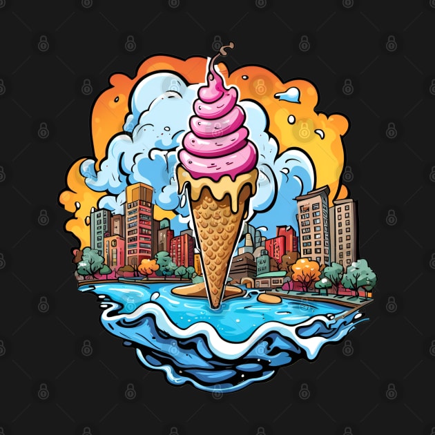 Ice Cream Cone City by White Feathers Designs