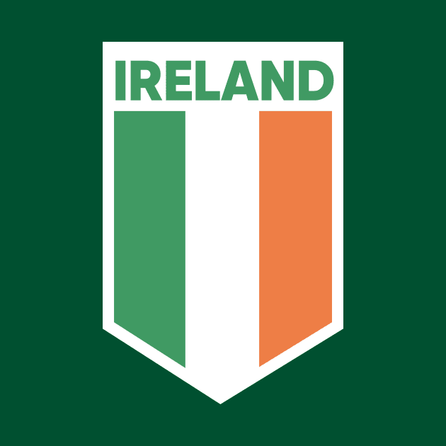 Ireland Flag Emblem by SLAG_Creative