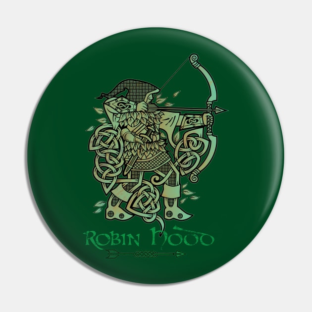 Robin Hood (Green Copper Version) Pin by celtichammerclub