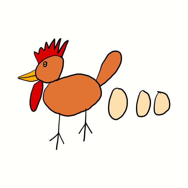 Kids Chicken Drawing by KatieMorrisArt