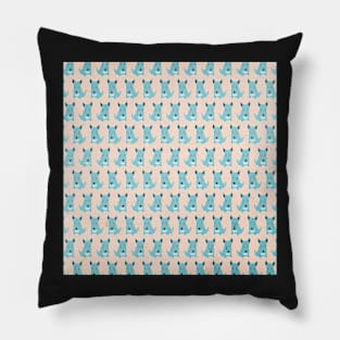 Blue dog Pillow