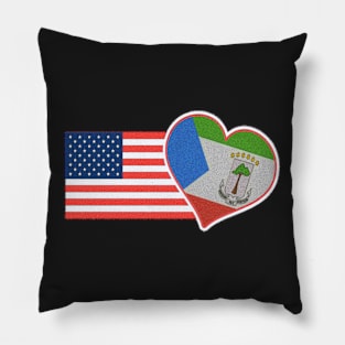 Equatorial Guinea T-Shirt Spanish Teacher Spanish USA Flag Pillow