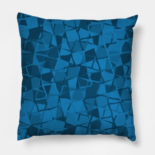 Grid Square Mosaic Pattern (Blue) Pillow