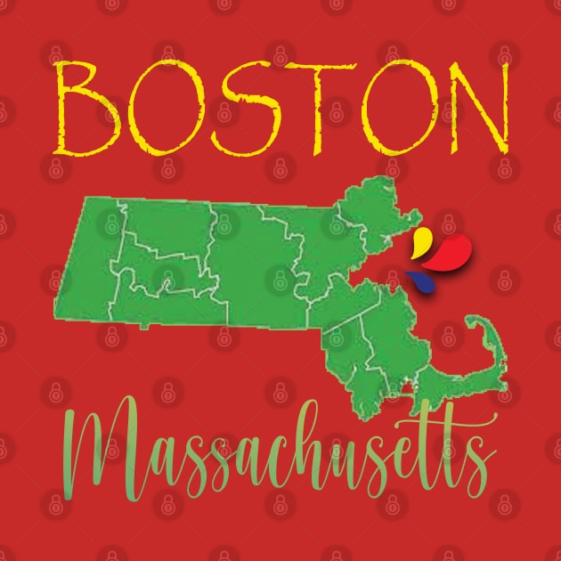 Boston Massachusetts by TeeText