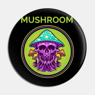 Mushroom circle Pin