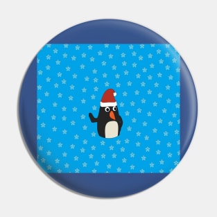 Merry Christmas Penguin Snow Pin