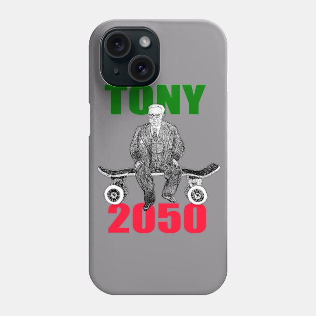 Tony Skates 2050 - Old time skater. Phone Case by Lunatic Painter