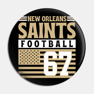 New Orleans Saints Carr 4 American Flag Football Pin