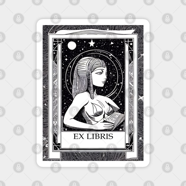 Art Deco Bookplate (Ex Libris) Magnet by MtWoodson