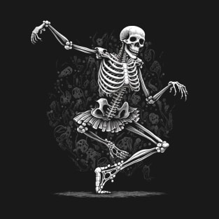 Funny Ballet Dancing Cute Skeleton Dancer T-Shirt