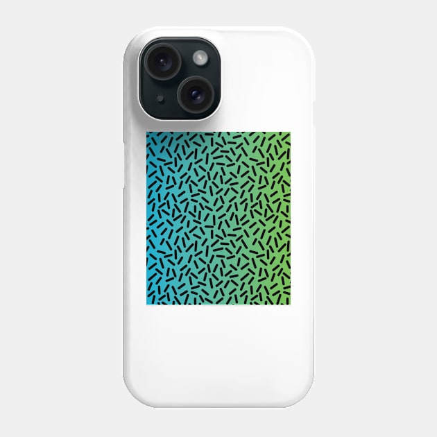 90s Retro Pattern Teal Green Gradient Phone Case by SubtleSplit