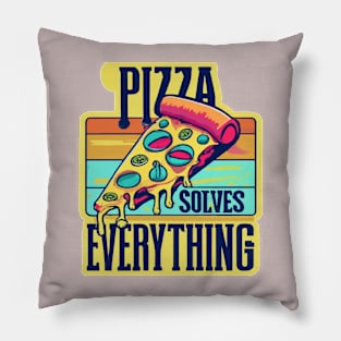 Pizza solves everything Pillow