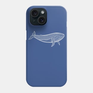 Humpback Whale - hand drawn marine animal design Phone Case