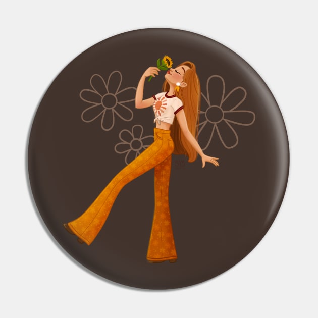 70s Decade Girl Pin by 513KellySt