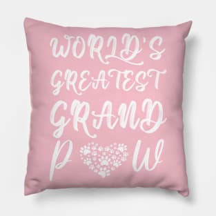 Grandpaw Worlds Greatest Grand Paw Funny Dogs Tee Pillow