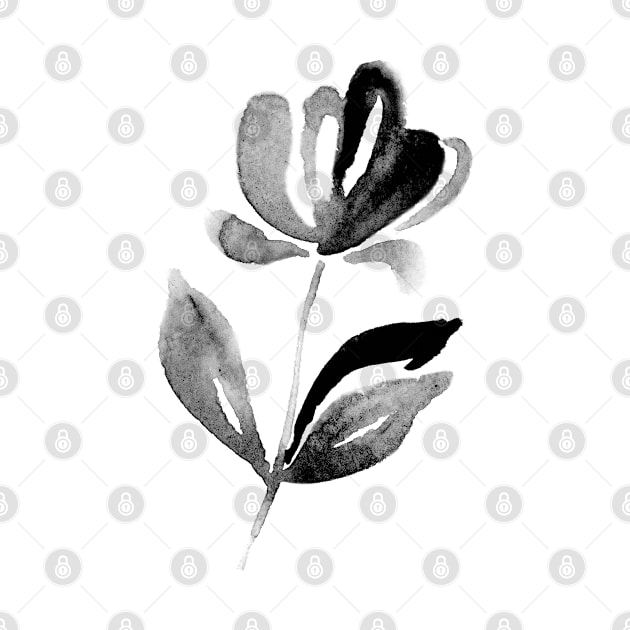 Happy Floral BW Full Size Image by Paloma Navio