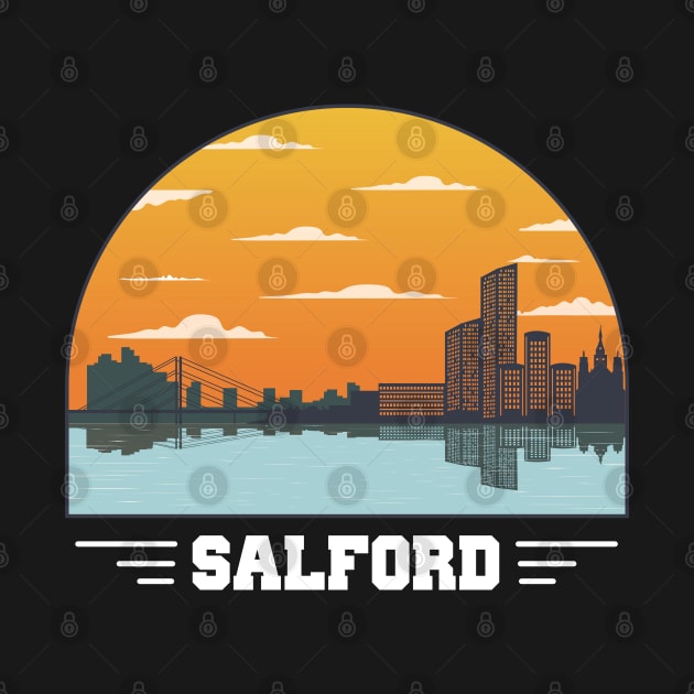 Salford England Sunset Art by USProudness