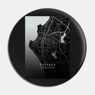 pattaya Thailand City Map dark Pin