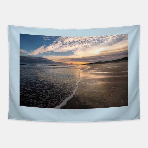 December daybreak at Druridge Bay Tapestry by Violaman