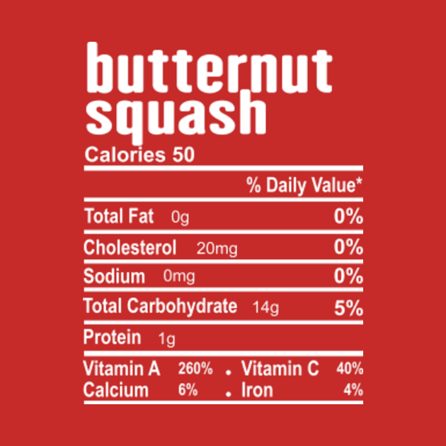 Funny Butternut Squash nutrition facts matching ...