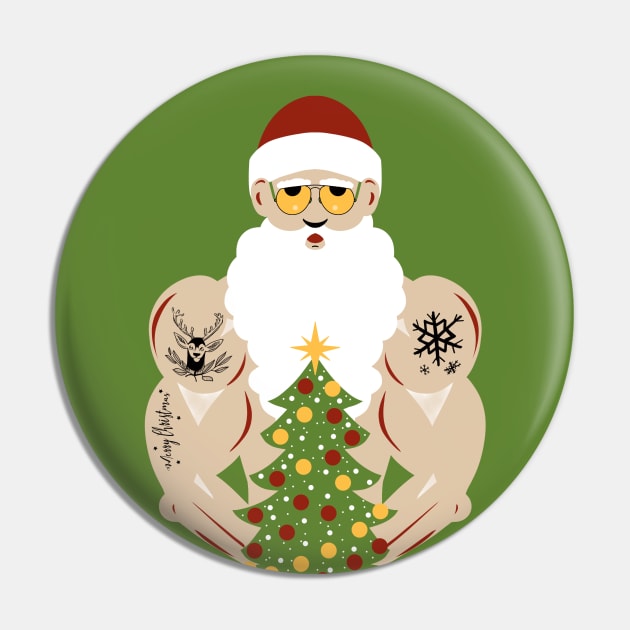 Père Noël musclé et tatoué Pin by Mimie20