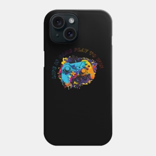 Life is like game play to win, colorful gaming controller Phone Case