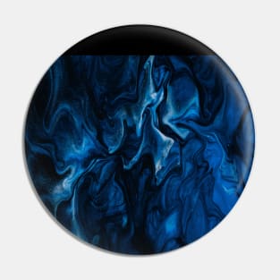 Dark blue psychedelic liquid Pin