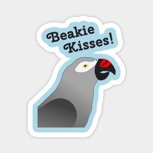 Beakie Kisses African Grey Parrot Magnet