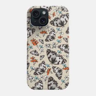 Butterflies and flowers. flowers. floral. butterfly. Phone Case