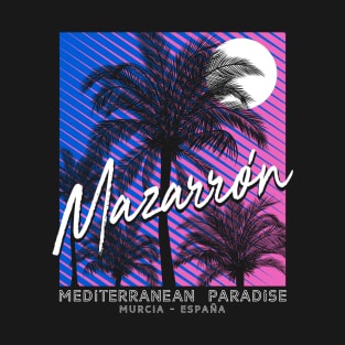 Retro Mazarron Palm Trees Poster V01 T-Shirt