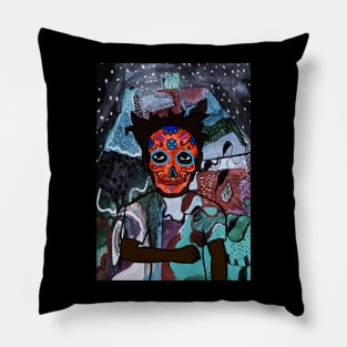 Digital Mystery: NFT Character - MaleMask Hashmask Edition on TeePublic Pillow