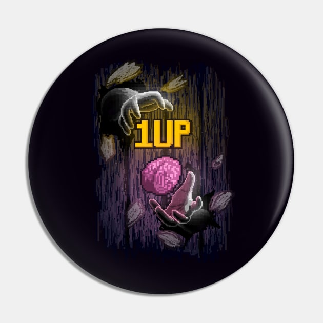 1up Brain (Version 2) Pin by JesusVelazquez