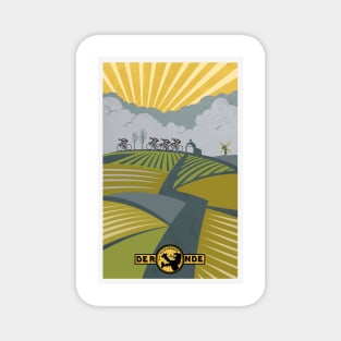 Retro Vlaanderen cycling poster Magnet