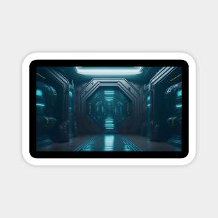 Spaceship futuristic interior Magnet