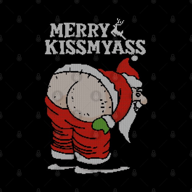 Merry Kissmyass - Ugly Christmas Sweater by maddude