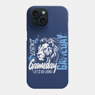 Vintage Lions Gameday // High School Lions School Spirit Blue Phone Case