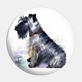 Scottish Terrier Watercolor Painting Pin