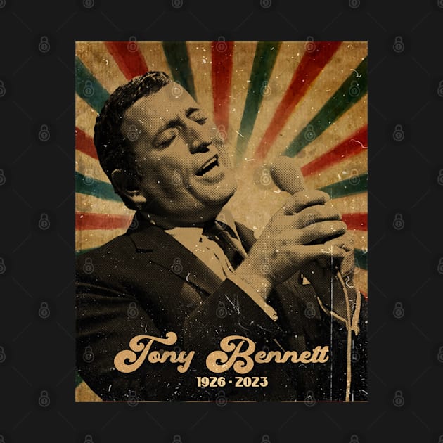 R.I.P TONY BENNETT - Photo Vintage Retro Look Fan Design by Janji Joni