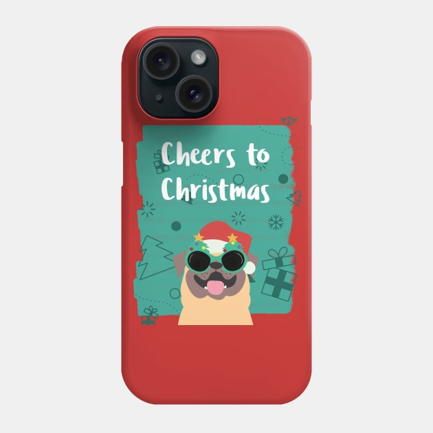 Cheers to Christmas Phone Case by Joco Studio