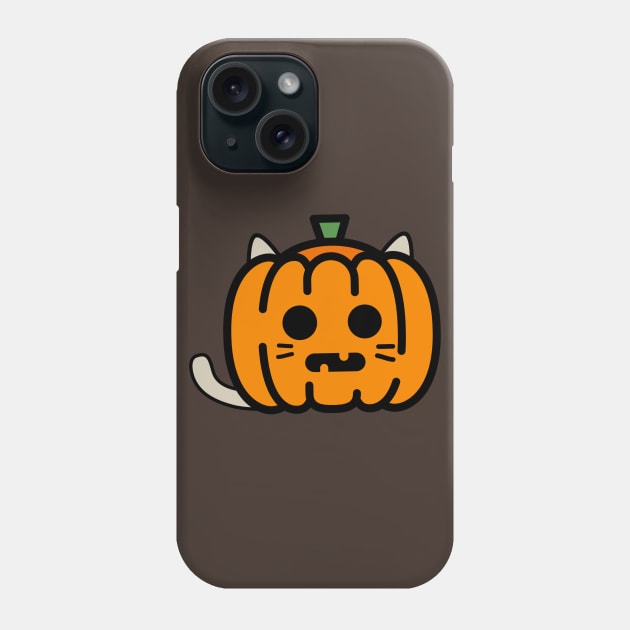 Pumpkin Cat Spooky Phone Case by GlanceCat